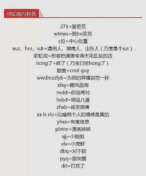 00后的黑话解析,00后黑话的背后