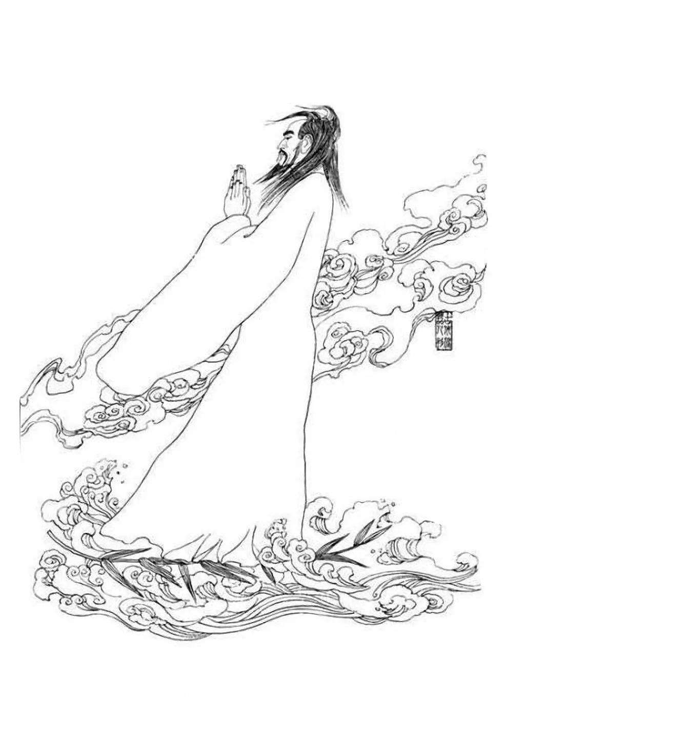 图谱神话人物工笔画白描,国画工笔人物白描图片大全大图