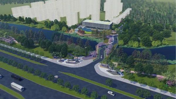 华润阜阳中心图,华润阜阳中心景观河