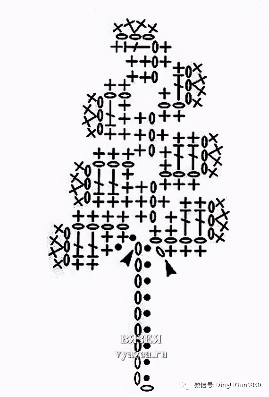 树枝树叶的编织图解,树叶钩针编织教程图解