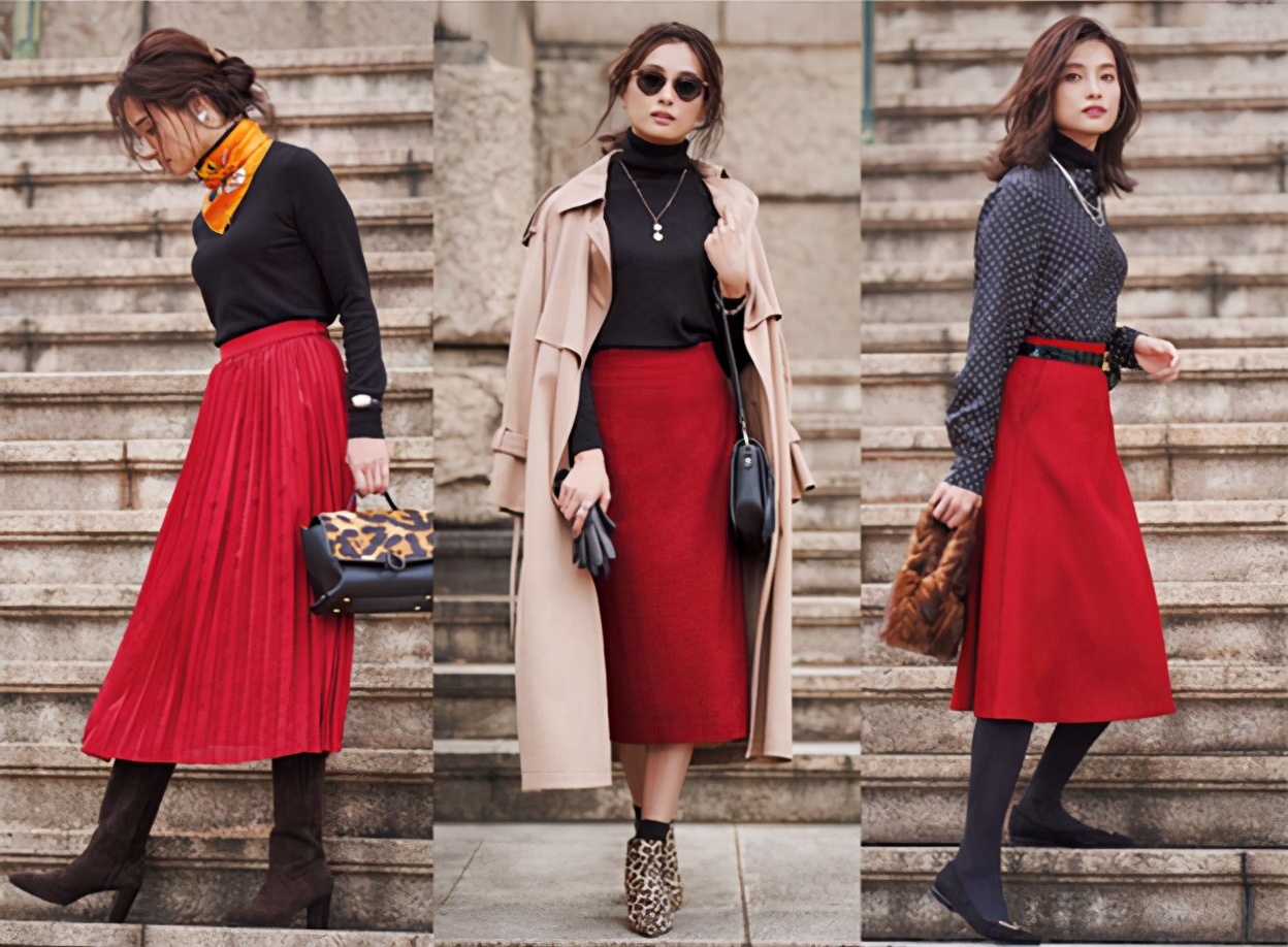 时尚达人都爱穿的半身裙,时尚潮流穿搭日本人