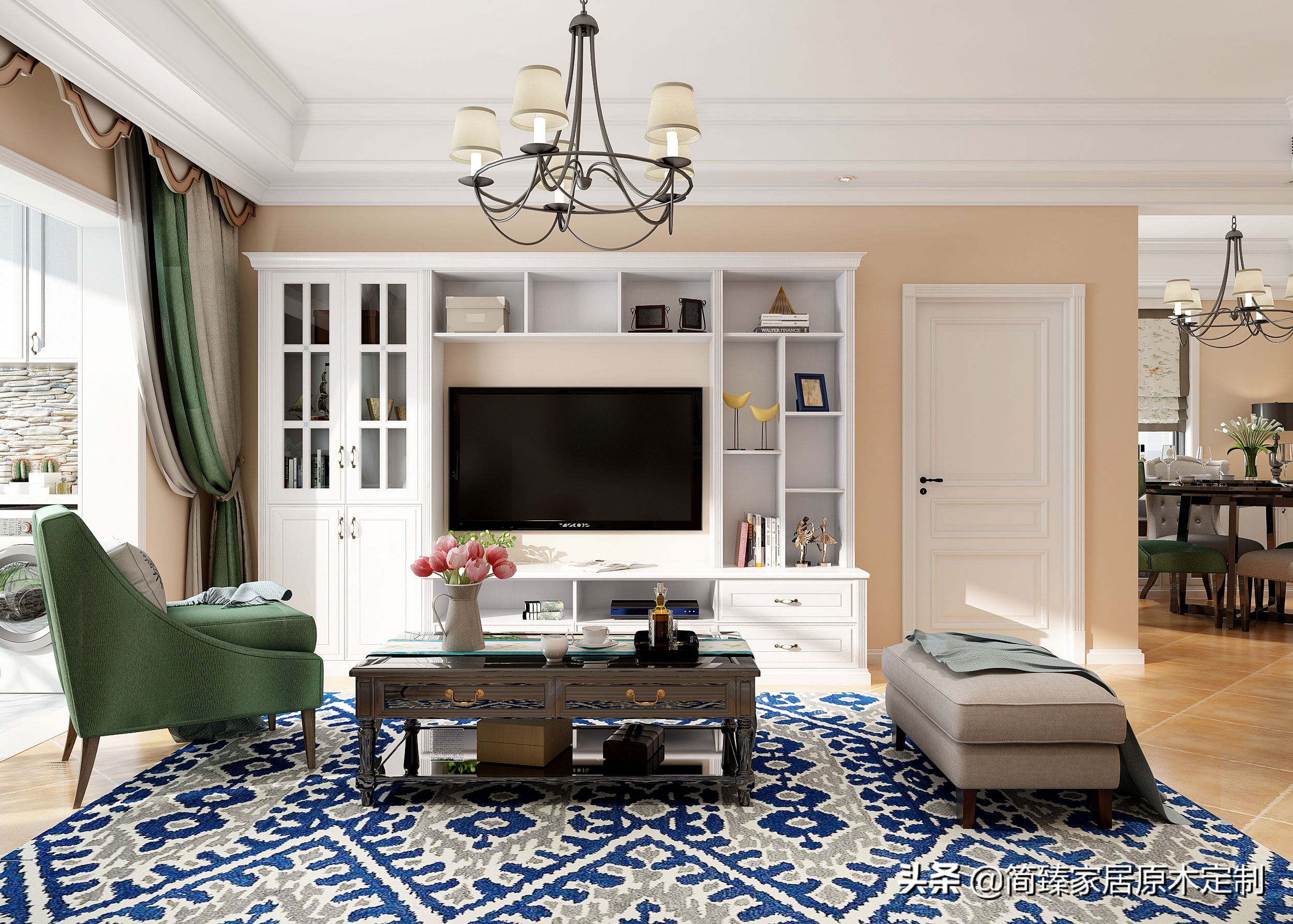 定制客厅电视柜最新款效果图,原木家具客厅电视柜