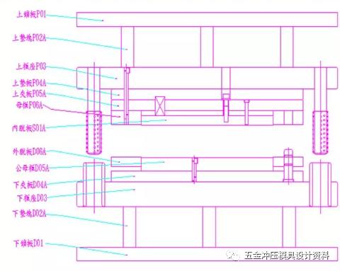 冲压卷圆模具结构图解,铝型材冲压模具结构