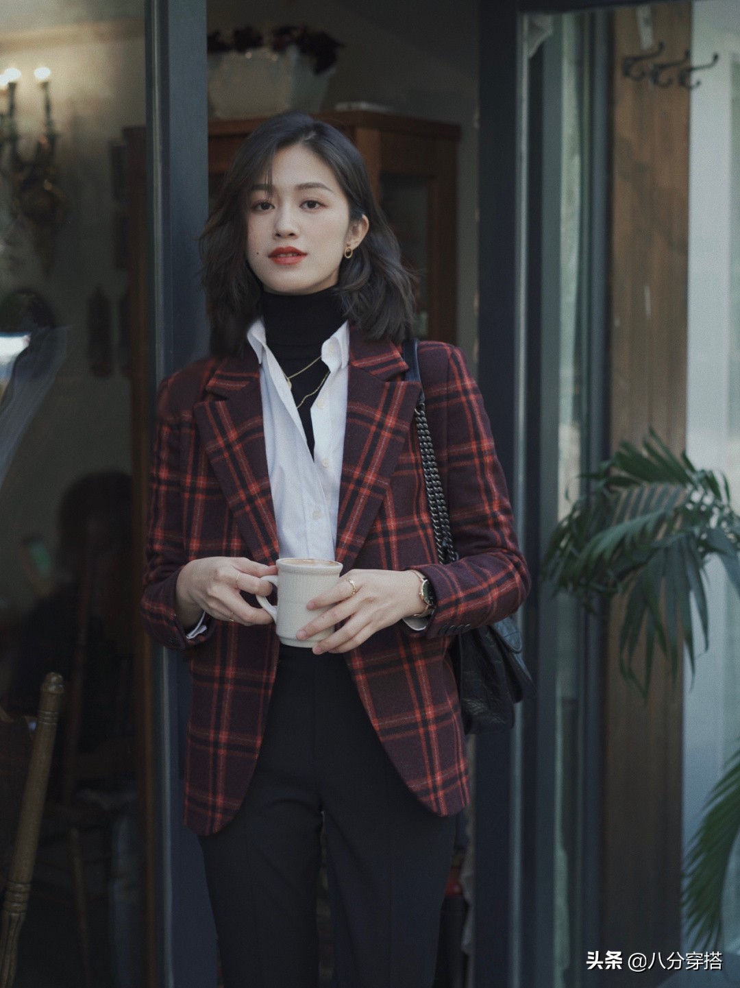 格纹西装秋冬正式搭配,2020秋冬时装单品格纹西装