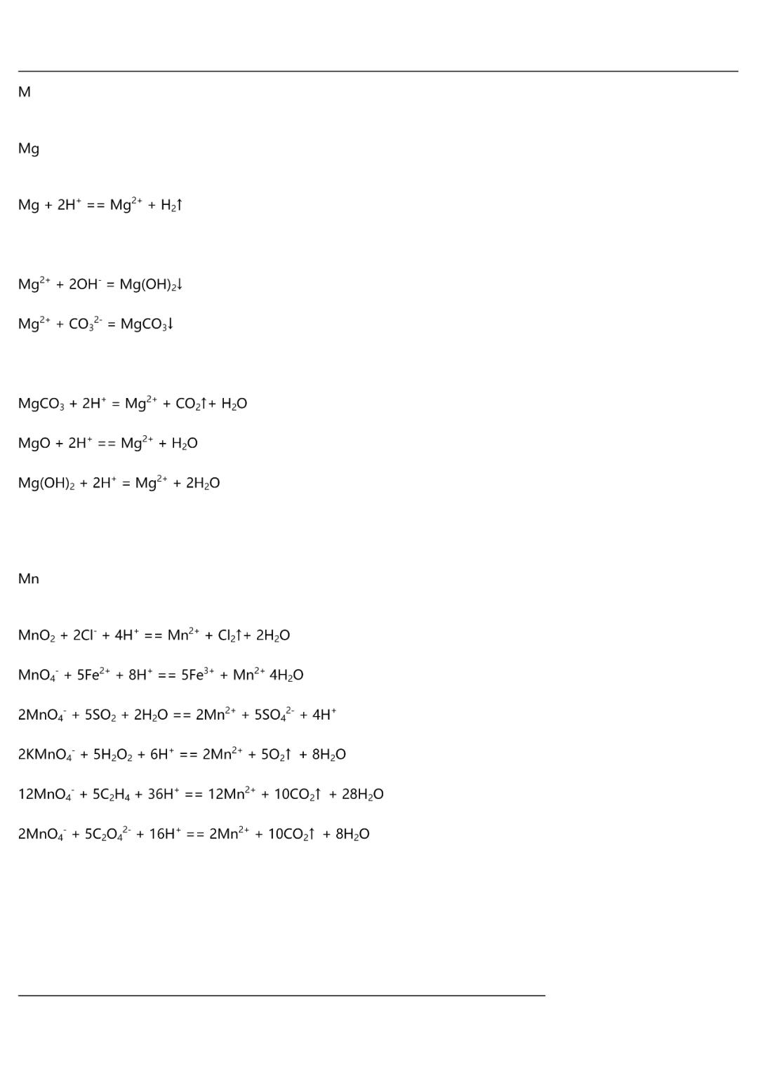 高中化学氯气方程式总结,高中化学所有方程式大全