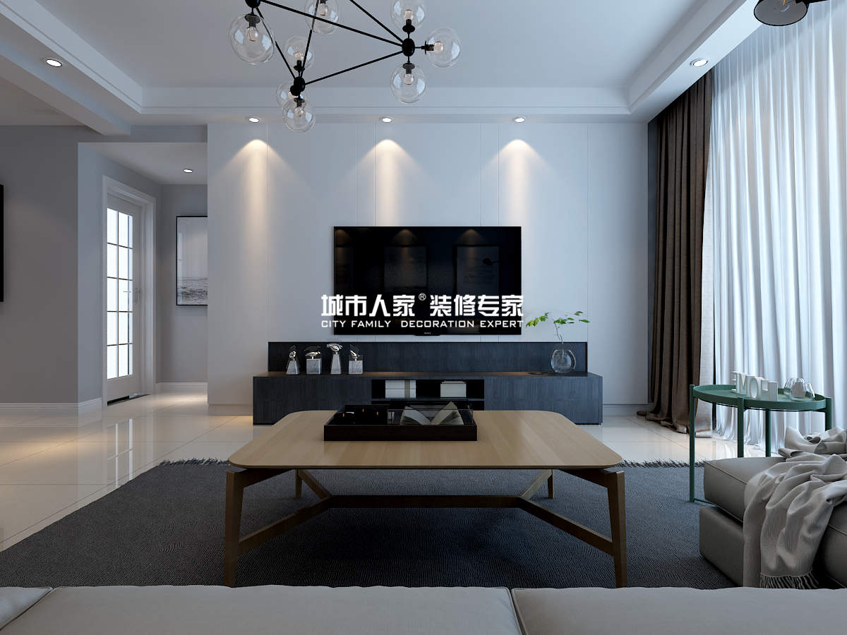 湖西景苑176平方装修效果,家设计布局图