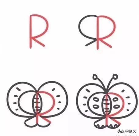 简笔画用字母m画一辆自行车,创意字母简笔画启蒙