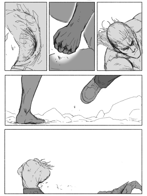 一拳超人原版漫画饿狼vs埼玉,一拳超人漫画vs重制版