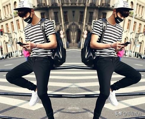 男生黑色哈伦裤配什么短袖好看,秋装黑色哈伦裤搭t恤的穿法