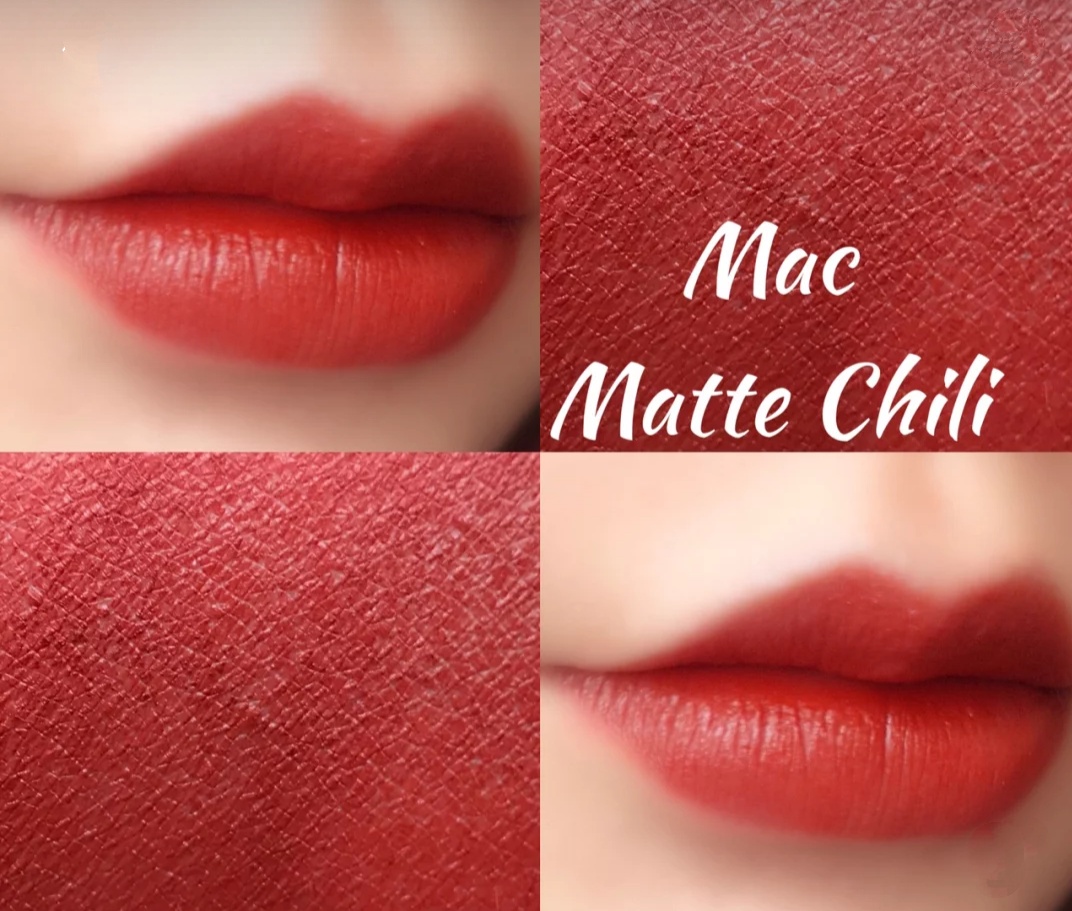 mac子弹头热门色号chili,mac子弹头干枯玫瑰色真人试色