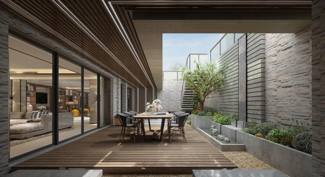 日式庭院景观设计3d图,日系庭院设计建模