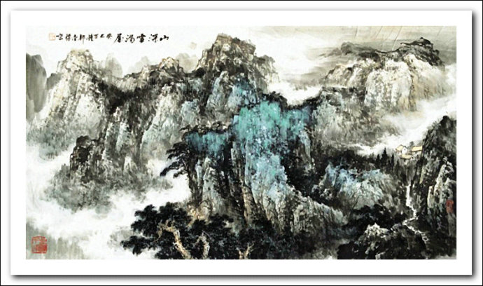 溪山山水画,溪山风骨山水图