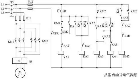 电动机综合保护器电路图及接线图,两台电动机顺序启动逆序停止电路图