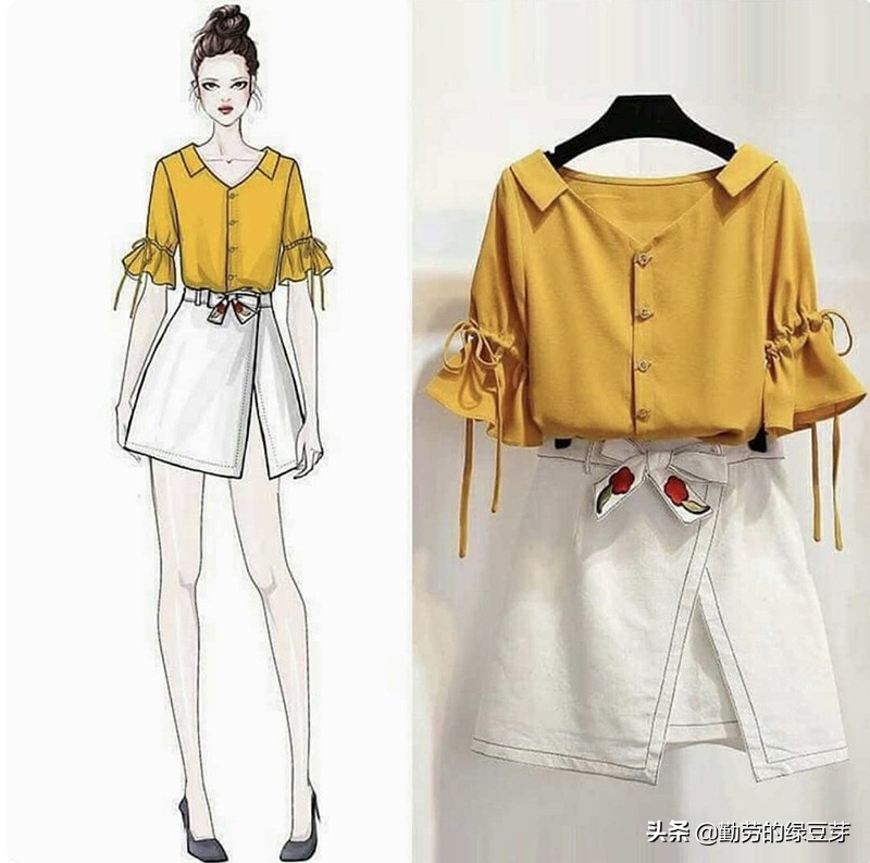 动漫风橘色连衣裙穿搭,春天雪纺半裙穿搭视频