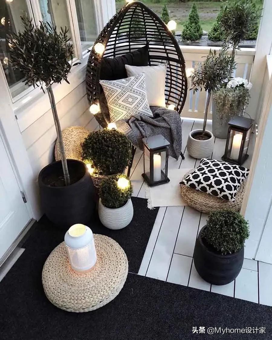 设计师家高颜值阳台极简设计,不靠墙大阳台怎么设计