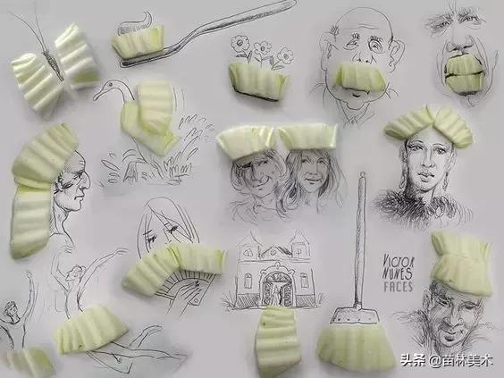 100种插画创意方法,好看的小插画铅笔