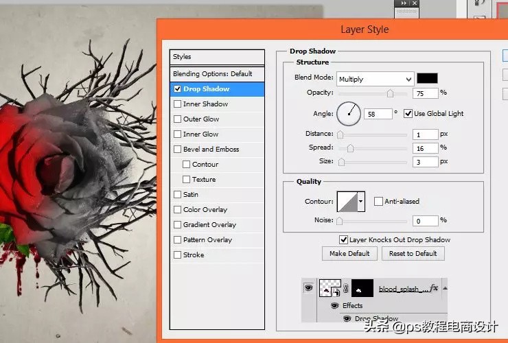 ps怎么把玫瑰变成金黄色,ps蝴蝶和鲜花合成