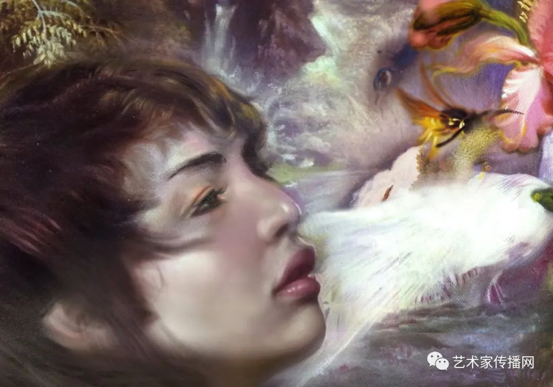 梦幻油画少女唯美图片,梦幻少女绘画图片