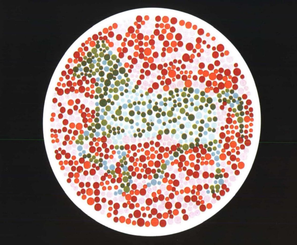 色弱测试图兔子,五张色觉检测图