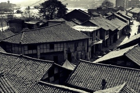 简阳石桥的位置,90年代的简阳石桥镇大街照片