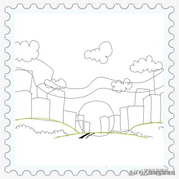 草坪简笔画简单又好看,儿童城市简笔画简单又漂亮