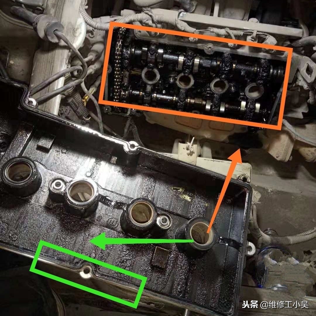 发动机气门盖密封垫漏油更换视频,拆下发动机油底壳露出来的是什么