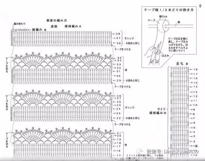 用一个塑料袋做包包,钩编包包的花样图解
