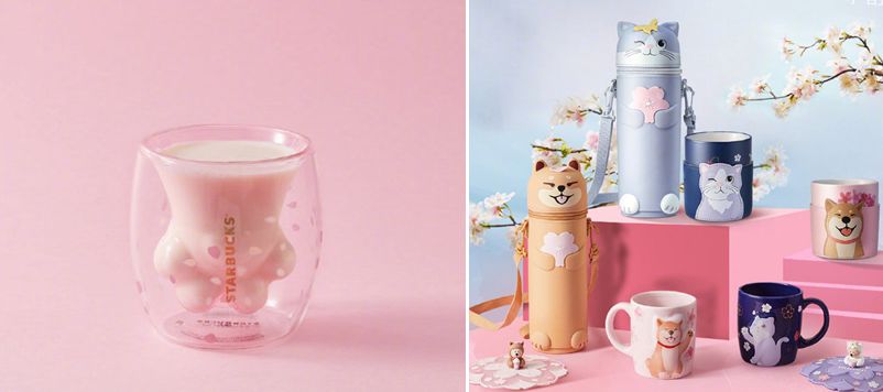 星巴克爆款猫爪杯组合,星巴克杯最值得收藏的系列