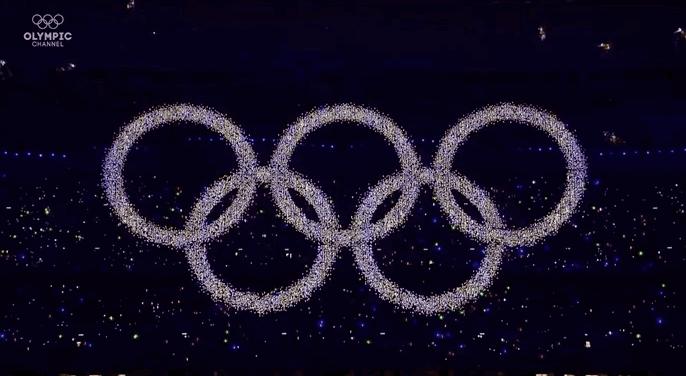 日本奥运会闭幕式光之五环,东京奥运会光之五环