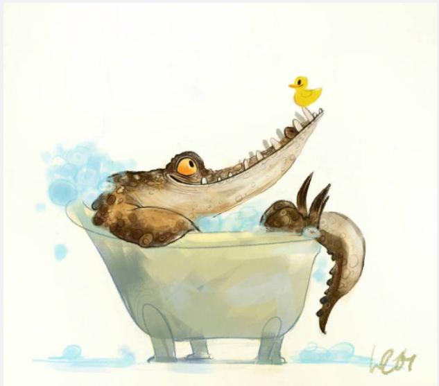 兔子掳走了狐狸，小黄鸭战胜了鳄鱼（简笔画、插画、手账）