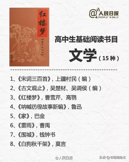 人民日报推荐1-9年级必读书单,人民日报推荐7-9年级中学生书单