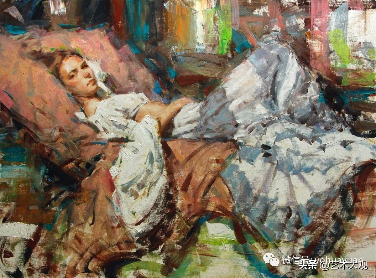 美国当代艺术家彼得亚当斯油画,美国画家凯文麦克弗森风景油画