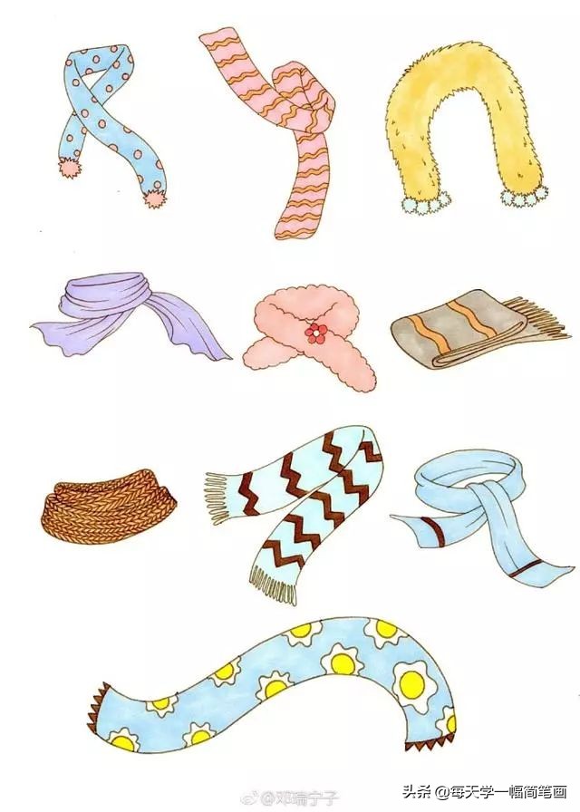 简笔画大全衣服类的,其他类简笔画大全