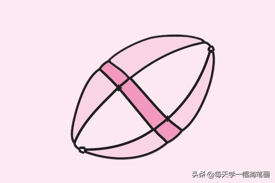 橄榄球简笔画怎么涂色,各种球的画法简笔画