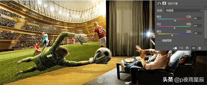 足球视频画面特效高级感,出屏效果动图