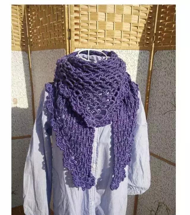 手工编织披肩围巾的最佳尺寸,大三角披肩羊毛围巾