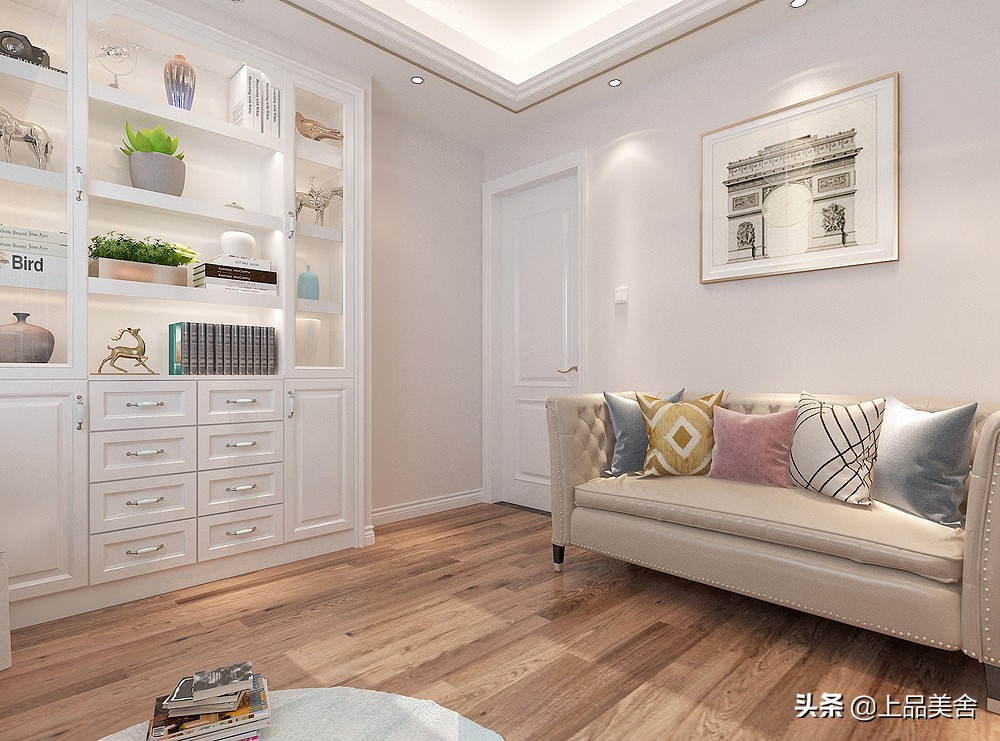 书房衣柜书柜一体式设计,书房设计书桌书柜床一体