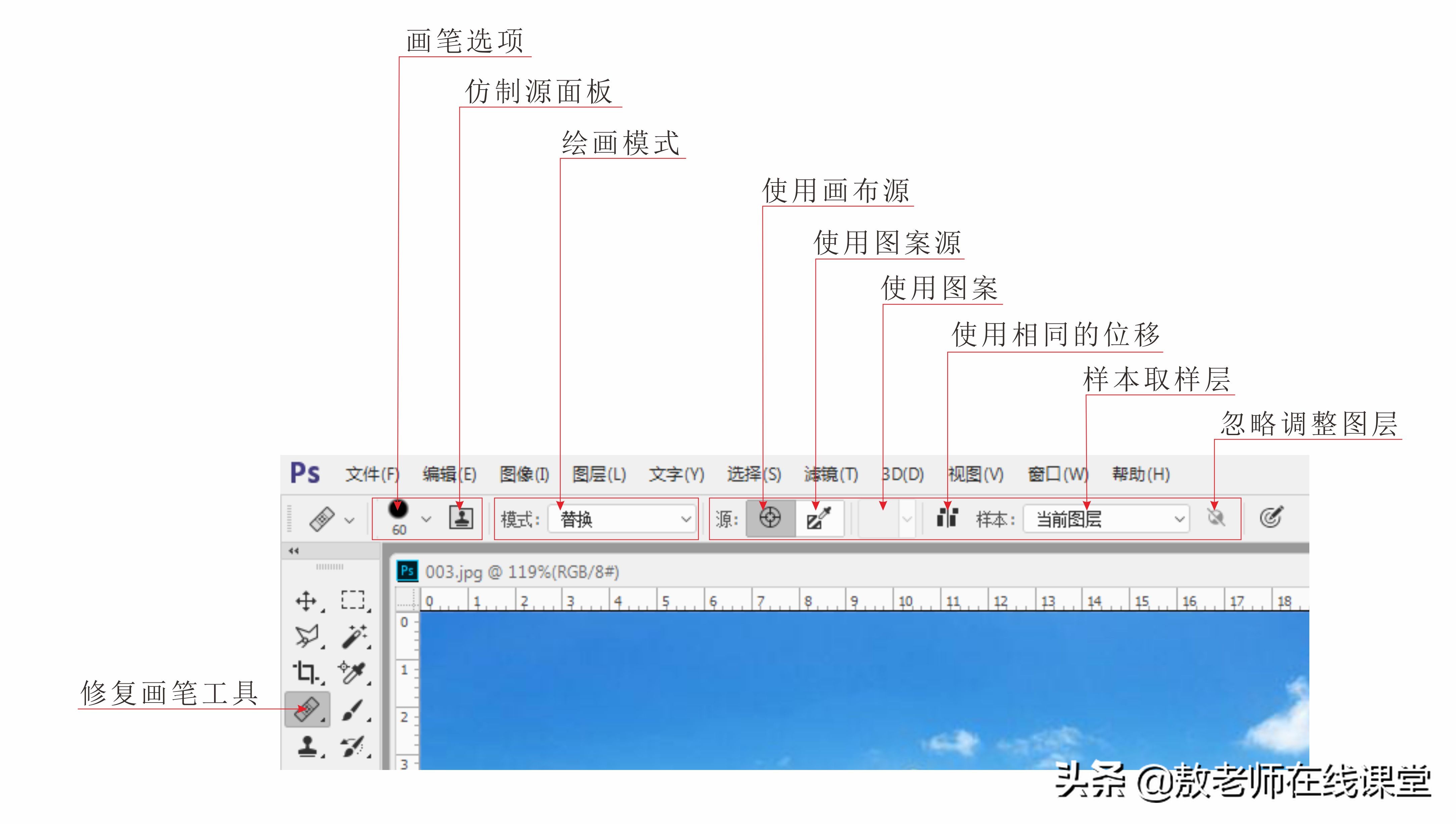 ps图像修复快捷键,ps怎么用画笔工具修复图片