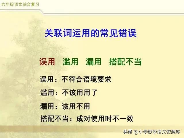 六年级语文总复习关联词专项练习,三年级上册语文关联词语专项练习
