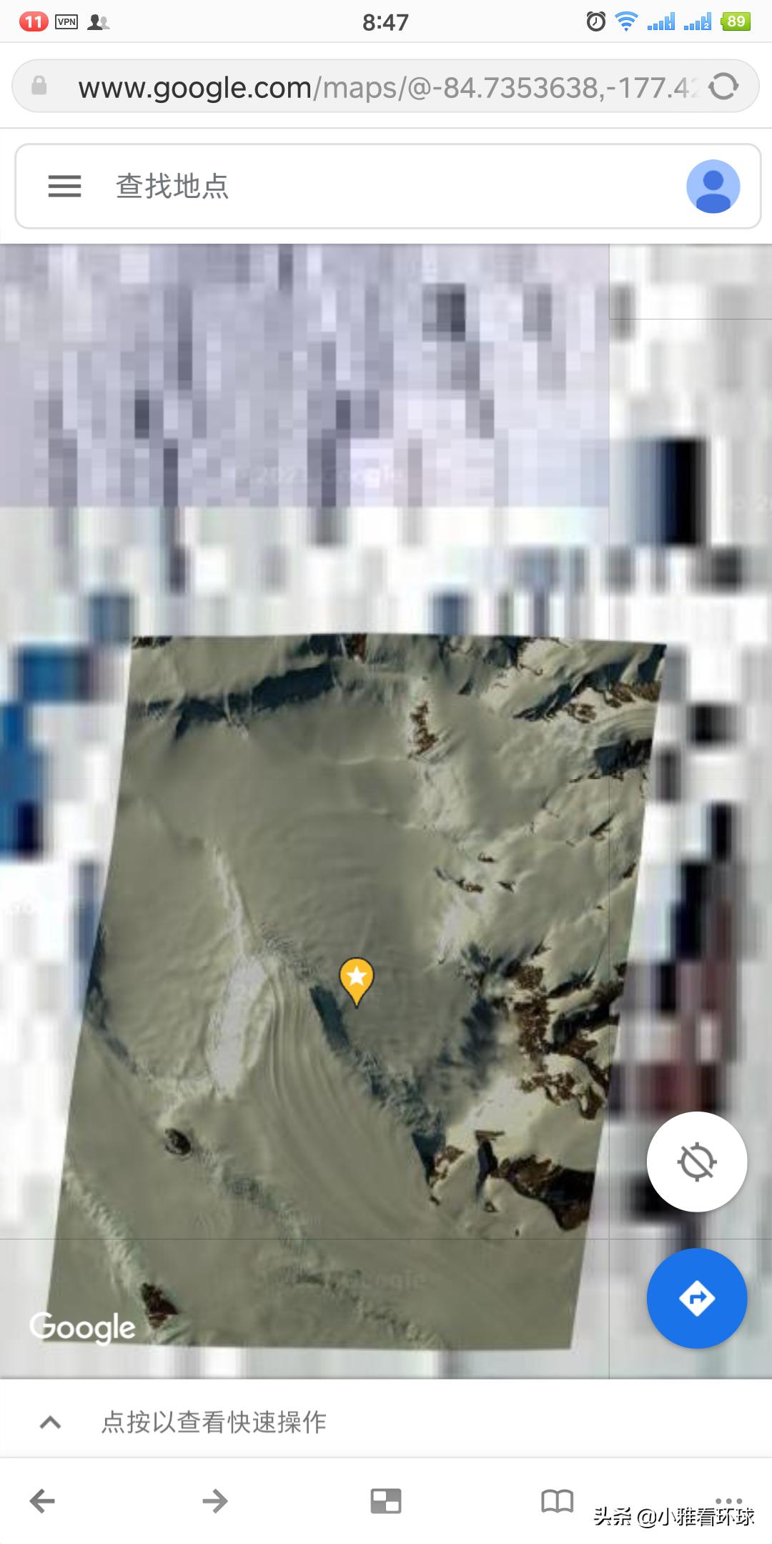 为什么南极谷歌地图有马赛克,谷歌早期南极地图