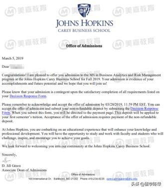 金融转商分，美嘉学子获全美前10约翰霍普金斯大学录取