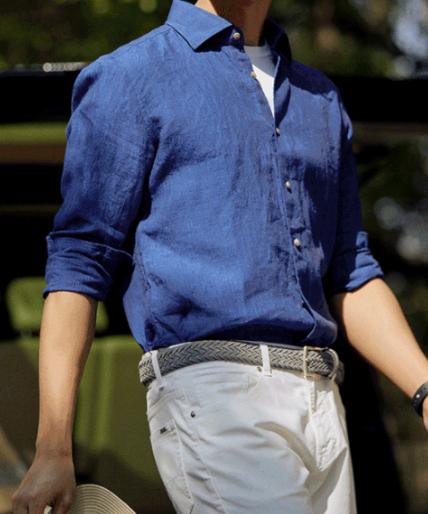 舒适清凉的衬衫,纯亚麻细布衬衫非常适合夏季穿着