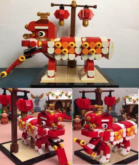 乐高大神洪子健发布自制舞狮套装，看完作品你愿意买单吗？