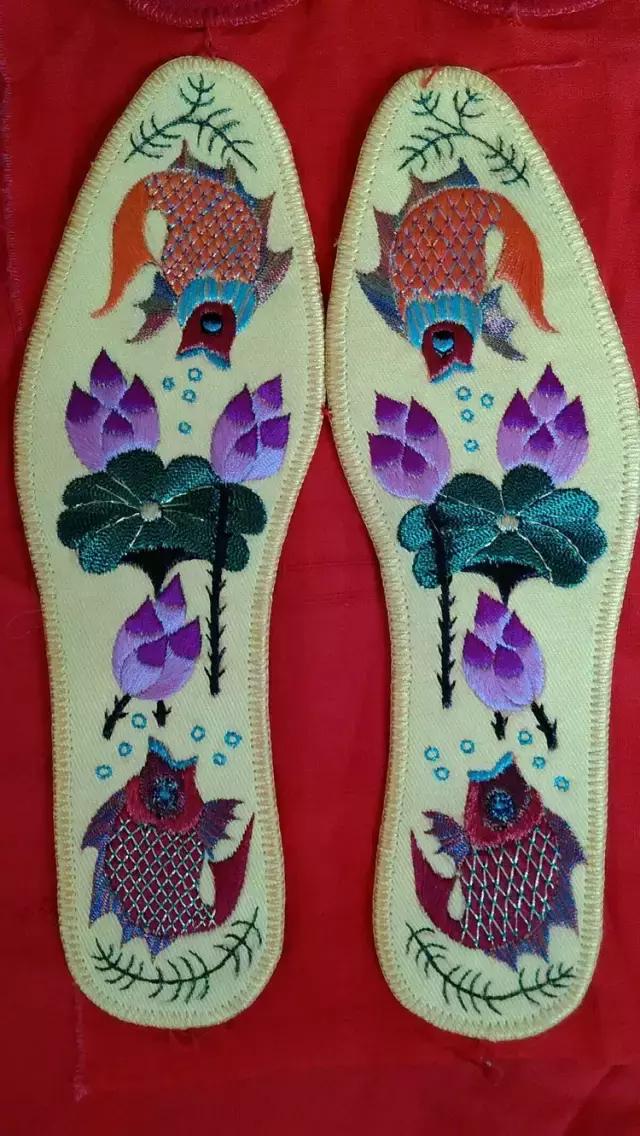 纯手工刺绣鞋垫都是什么图案,45款传统刺绣鞋垫