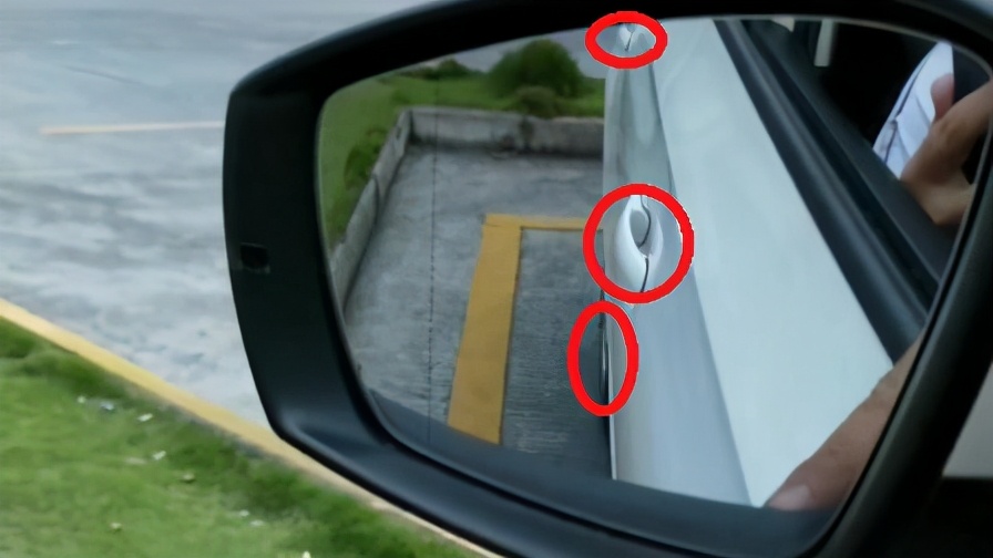 科目二后视镜调整正确位置图解,科目二怎么调后视镜最佳位置口诀