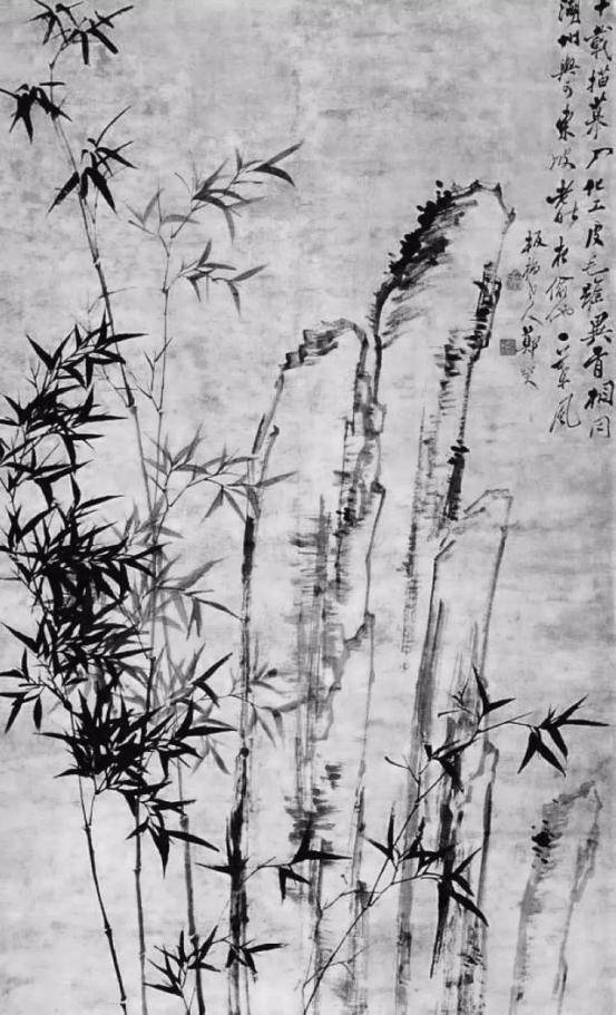 郑板桥听竹图高清大图,郑板桥竹子画欣赏三百字