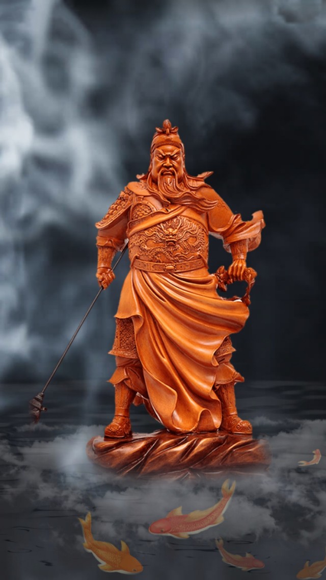 关羽武财神壁纸手机,三国关公手机壁纸