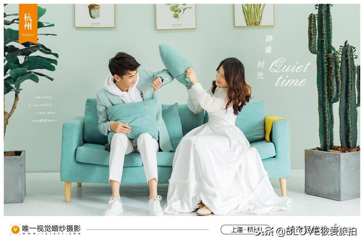 杭州拍婚纱照技巧图解,婚纱照拍摄风格外景亲吻