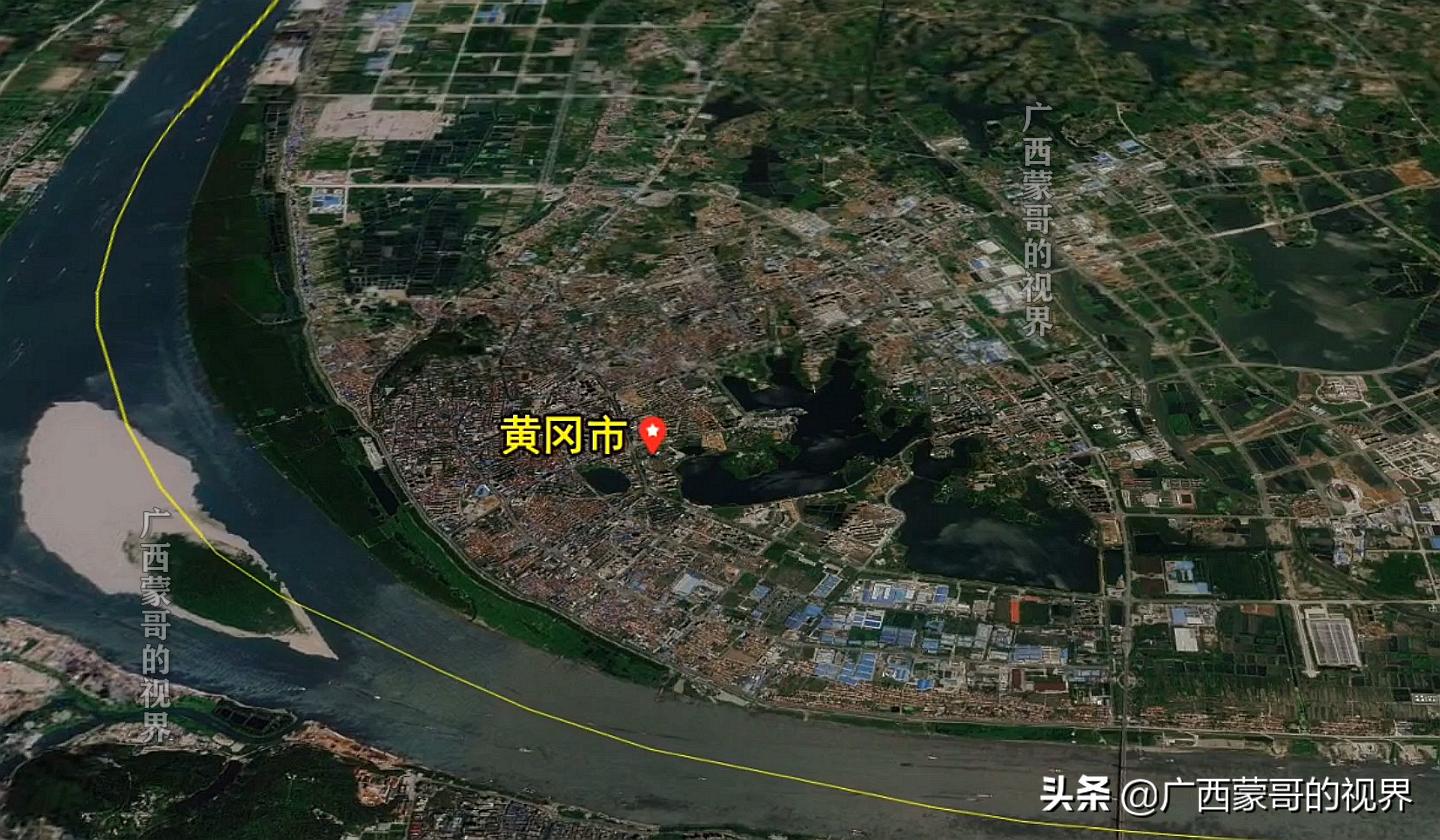 卫星图看：湖北黄冈市，黄冈的考题为什么出名，你做过吗