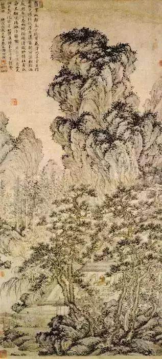 小央美水墨画作品欣赏,40幅养眼浅绛山水画